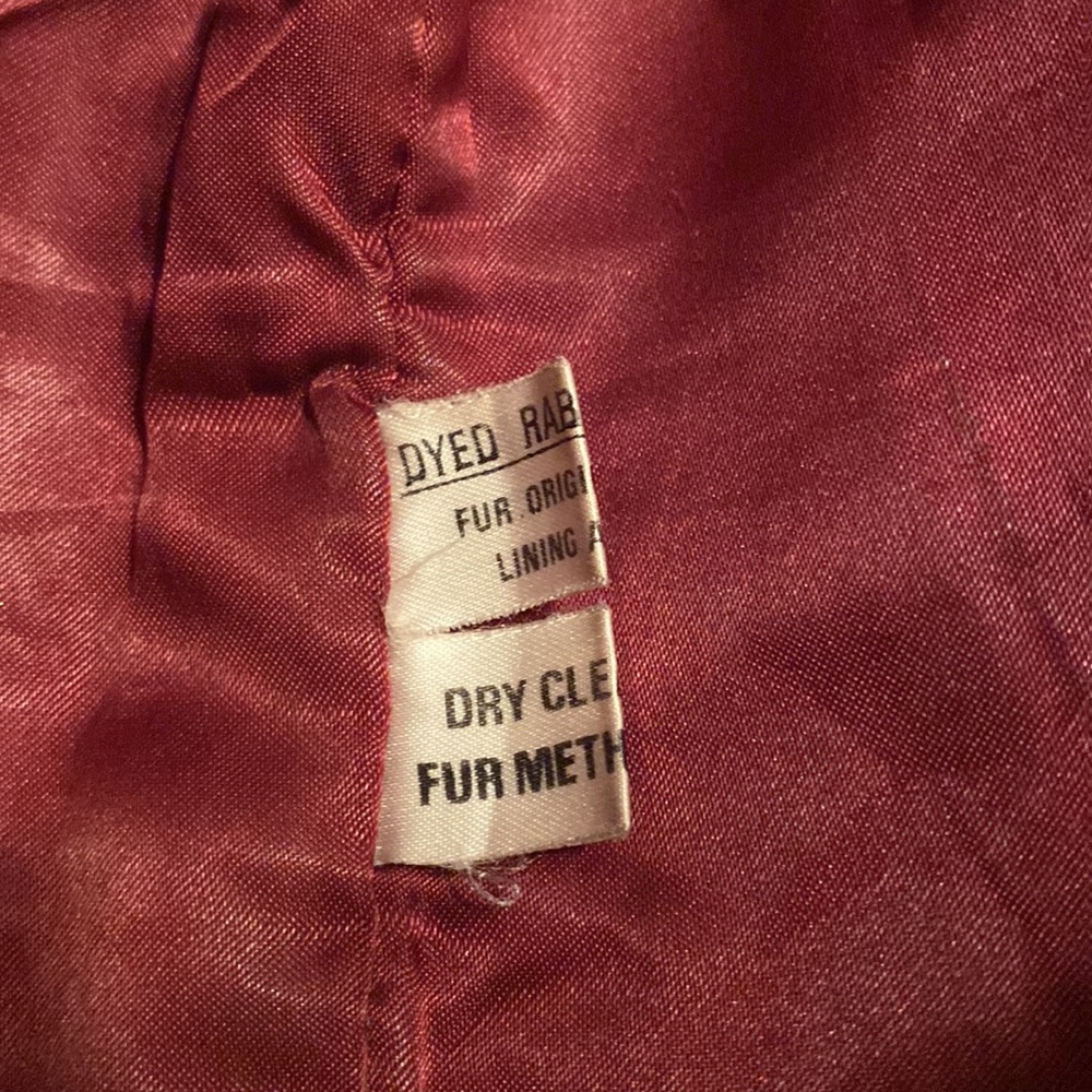 Used size: Medium Rabbit fur bomber jacket - Picture 3 of 4